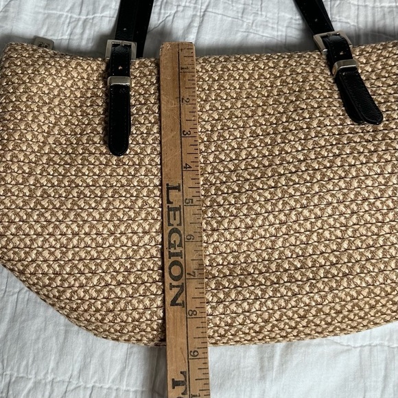 Straw tote bag re painted handles - Picture 5 of 11